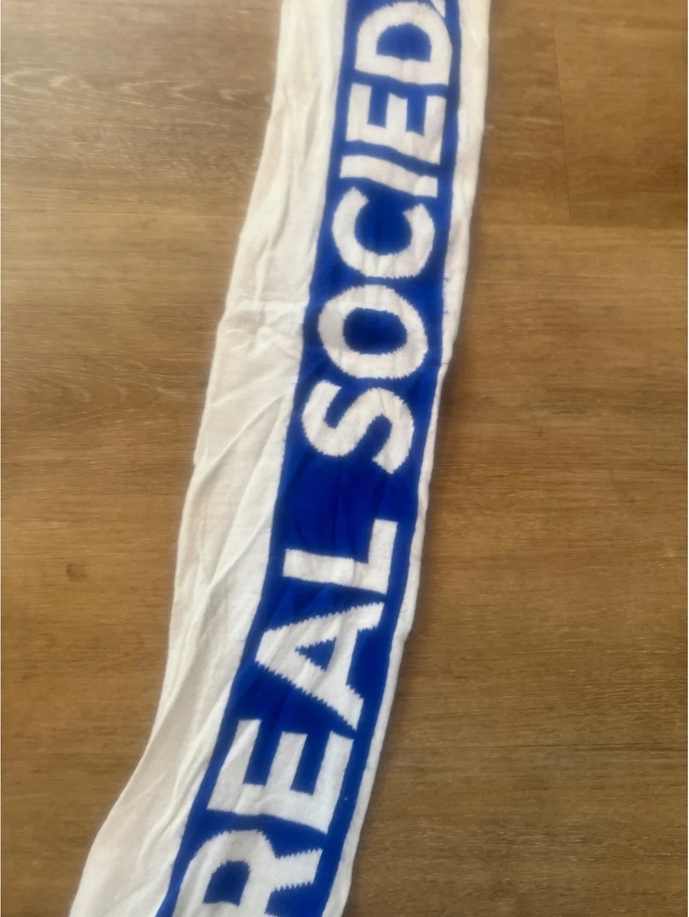 Real Sociedad Football Club Scarf with Team Logo and Colors
